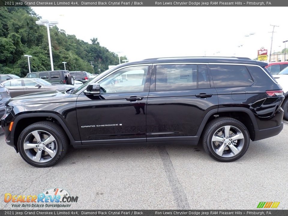 2021 Jeep Grand Cherokee L Limited 4x4 Diamond Black Crystal Pearl / Black Photo #2