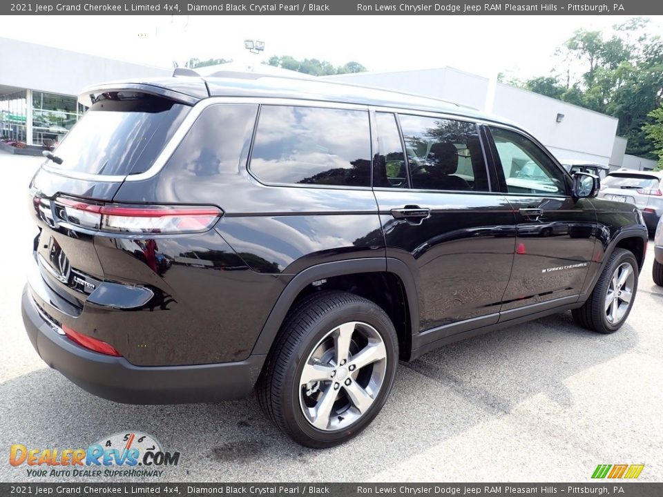 2021 Jeep Grand Cherokee L Limited 4x4 Diamond Black Crystal Pearl / Black Photo #6
