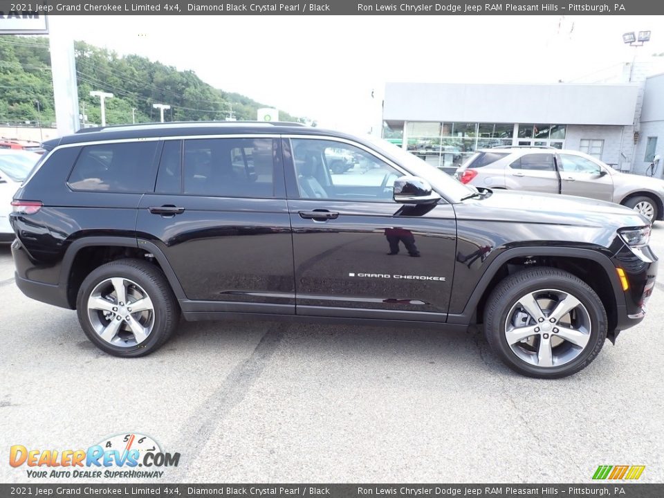 2021 Jeep Grand Cherokee L Limited 4x4 Diamond Black Crystal Pearl / Black Photo #7