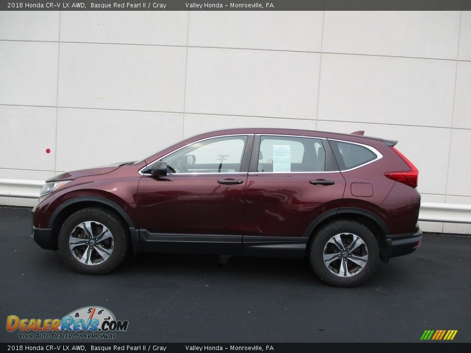 2018 Honda CR-V LX AWD Basque Red Pearl II / Gray Photo #2