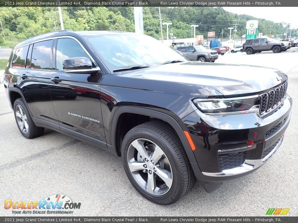 2021 Jeep Grand Cherokee L Limited 4x4 Diamond Black Crystal Pearl / Black Photo #8