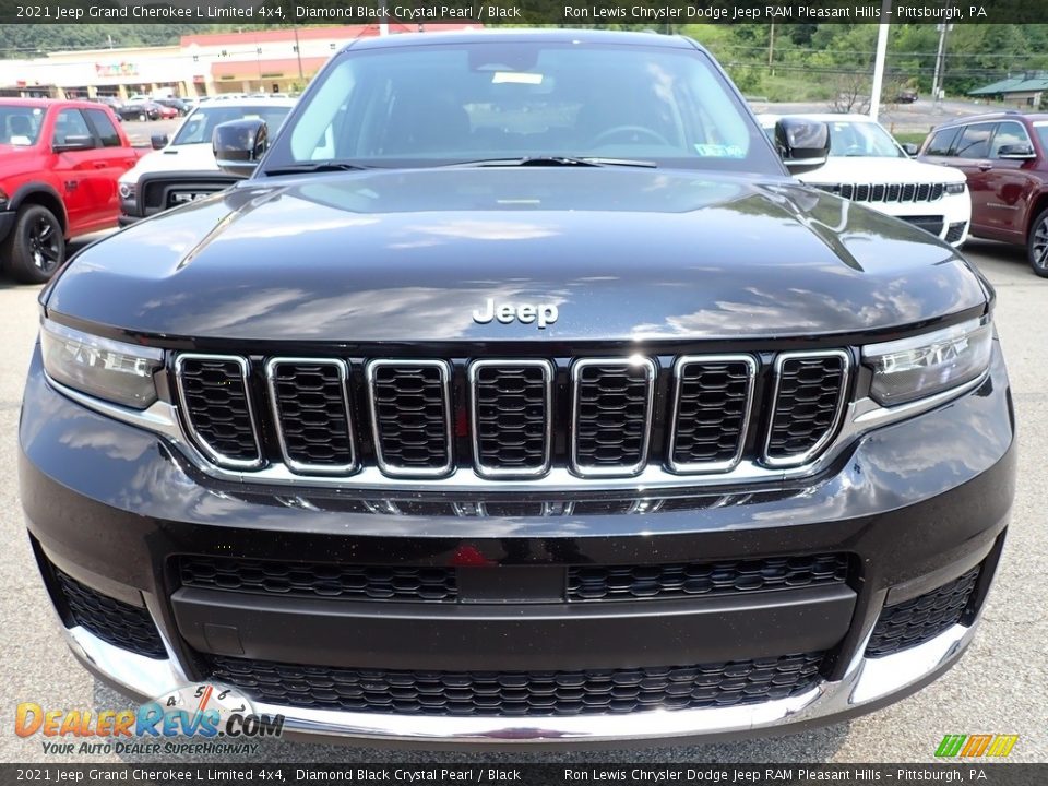 2021 Jeep Grand Cherokee L Limited 4x4 Diamond Black Crystal Pearl / Black Photo #9