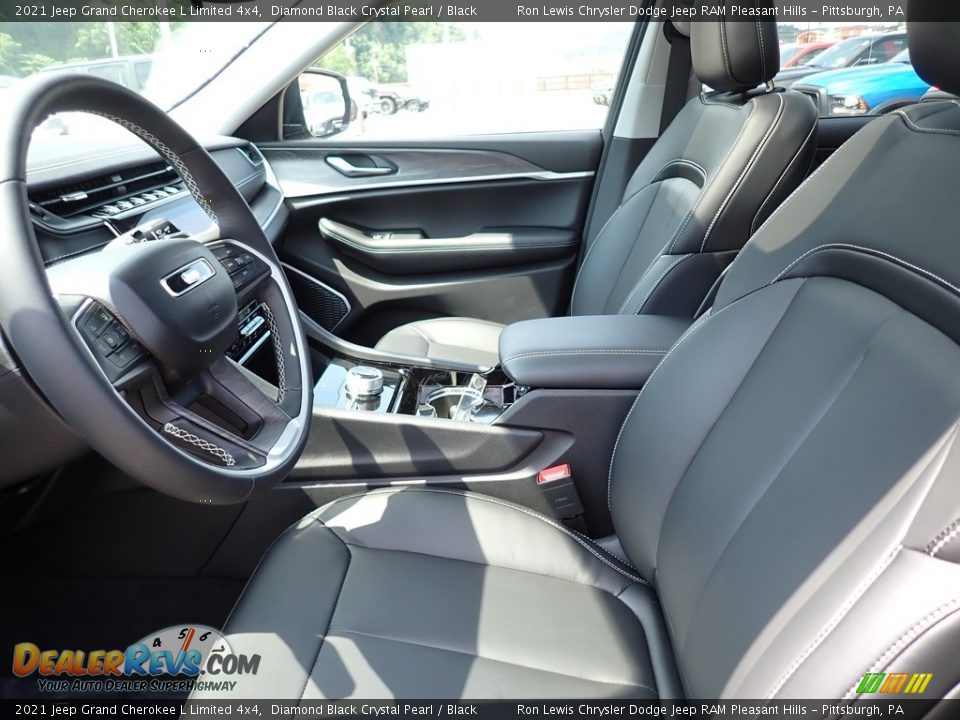 2021 Jeep Grand Cherokee L Limited 4x4 Diamond Black Crystal Pearl / Black Photo #11