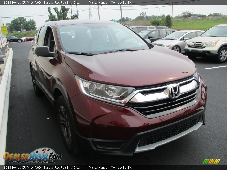 2018 Honda CR-V LX AWD Basque Red Pearl II / Gray Photo #8