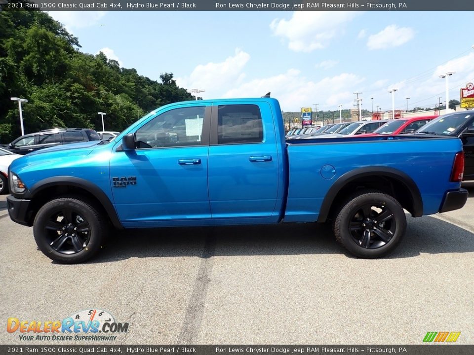 2021 Ram 1500 Classic Quad Cab 4x4 Hydro Blue Pearl / Black Photo #2