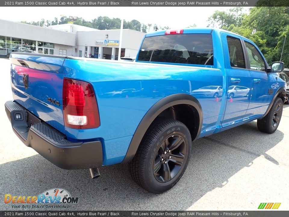 2021 Ram 1500 Classic Quad Cab 4x4 Hydro Blue Pearl / Black Photo #5