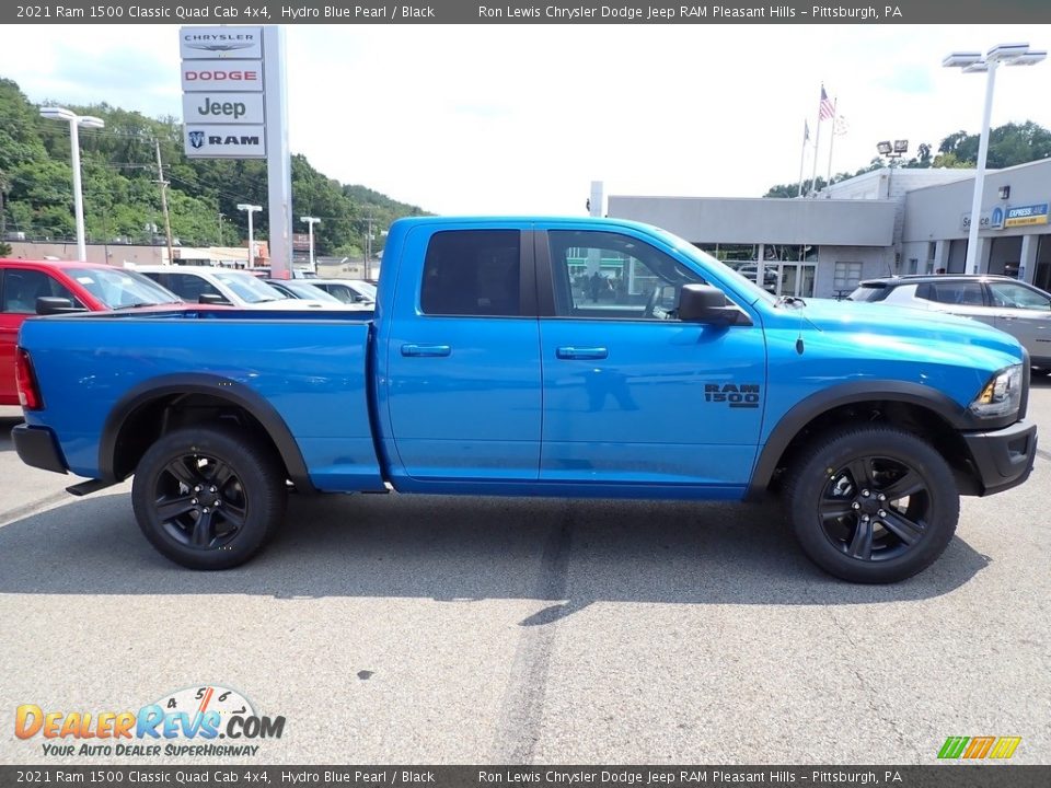 2021 Ram 1500 Classic Quad Cab 4x4 Hydro Blue Pearl / Black Photo #6