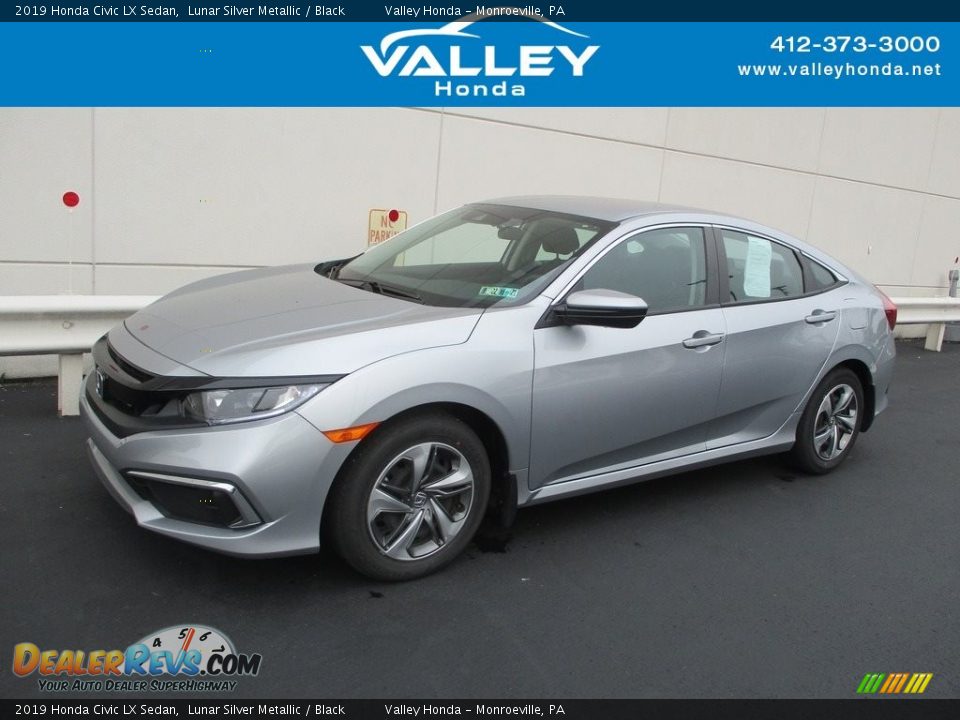 2019 Honda Civic LX Sedan Lunar Silver Metallic / Black Photo #1