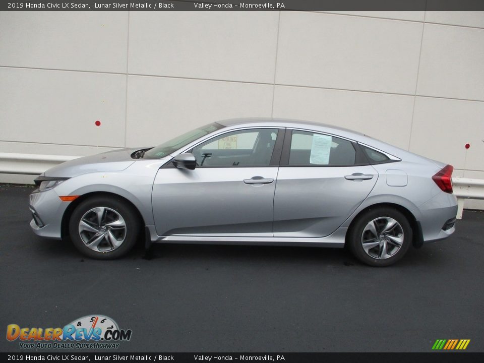 2019 Honda Civic LX Sedan Lunar Silver Metallic / Black Photo #2