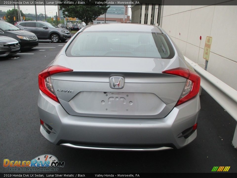 2019 Honda Civic LX Sedan Lunar Silver Metallic / Black Photo #4