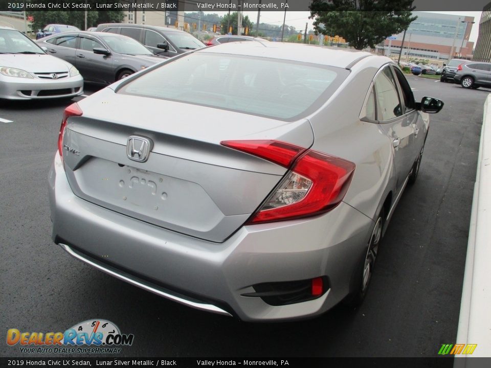 2019 Honda Civic LX Sedan Lunar Silver Metallic / Black Photo #5