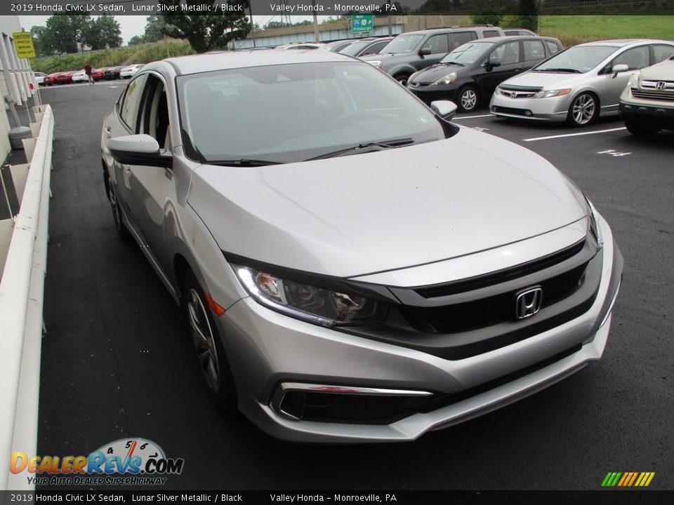 2019 Honda Civic LX Sedan Lunar Silver Metallic / Black Photo #7