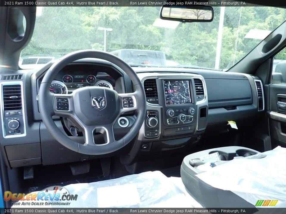 2021 Ram 1500 Classic Quad Cab 4x4 Hydro Blue Pearl / Black Photo #12