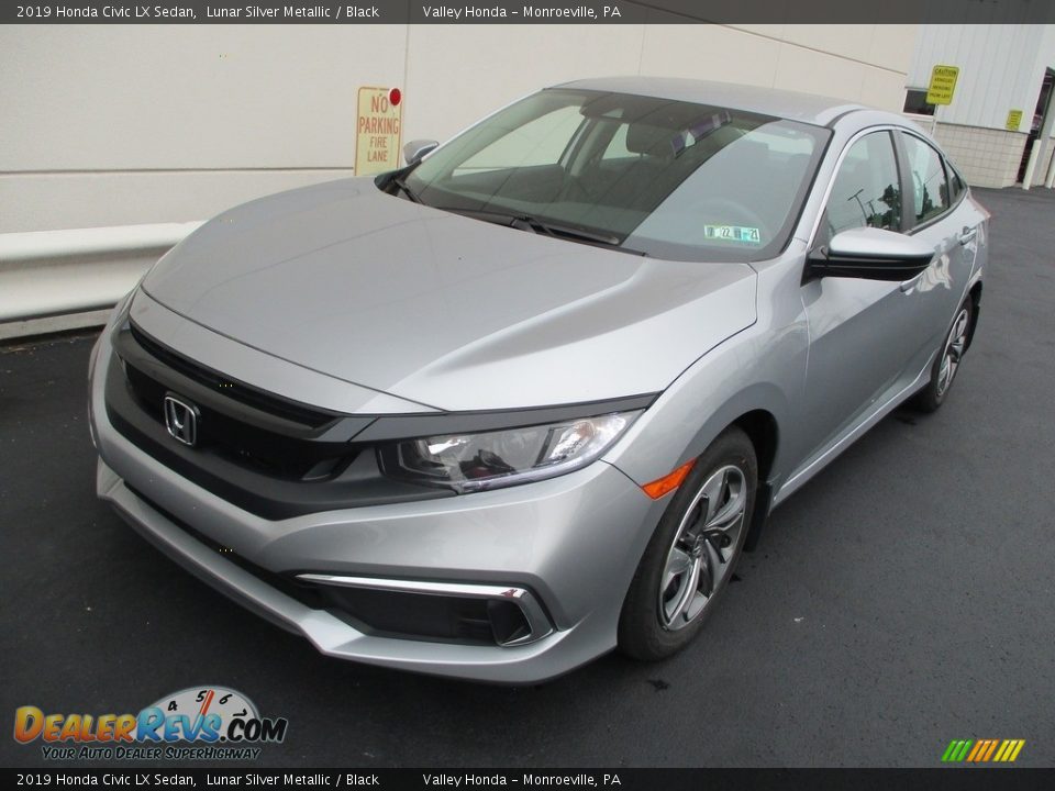 2019 Honda Civic LX Sedan Lunar Silver Metallic / Black Photo #9