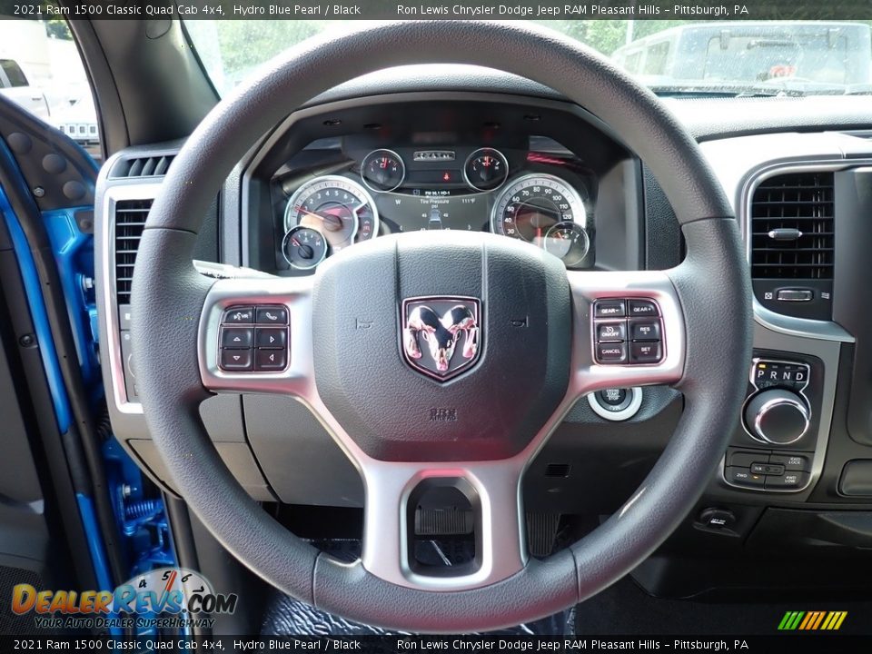 2021 Ram 1500 Classic Quad Cab 4x4 Hydro Blue Pearl / Black Photo #18