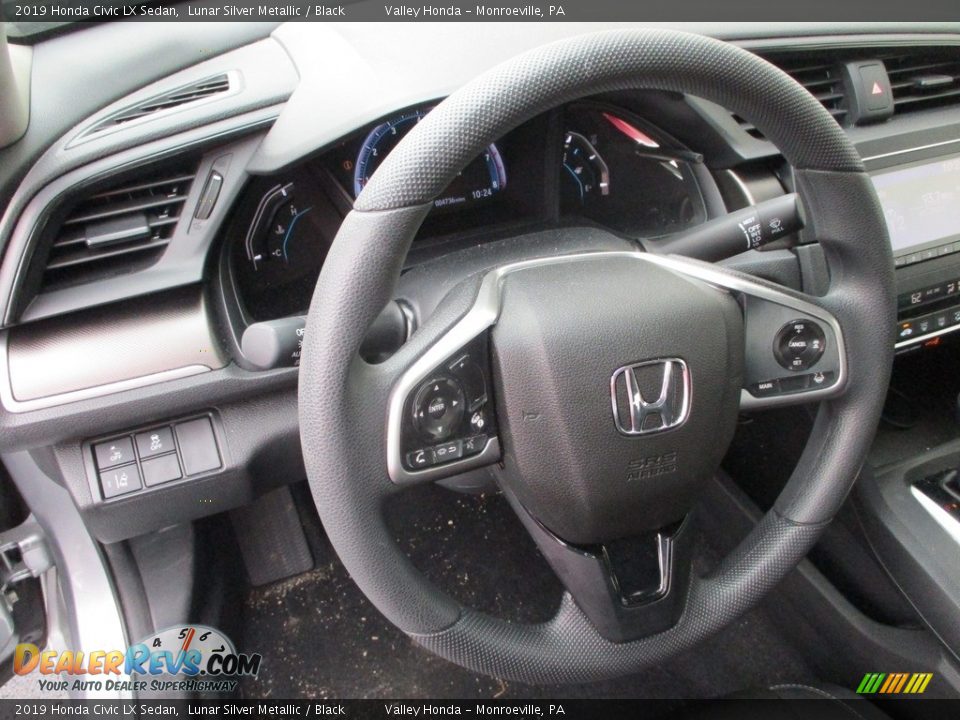 2019 Honda Civic LX Sedan Lunar Silver Metallic / Black Photo #14