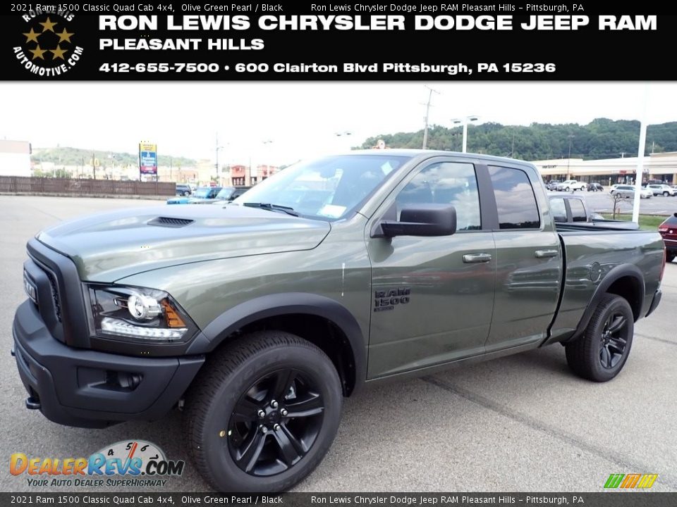 2021 Ram 1500 Classic Quad Cab 4x4 Olive Green Pearl / Black Photo #1