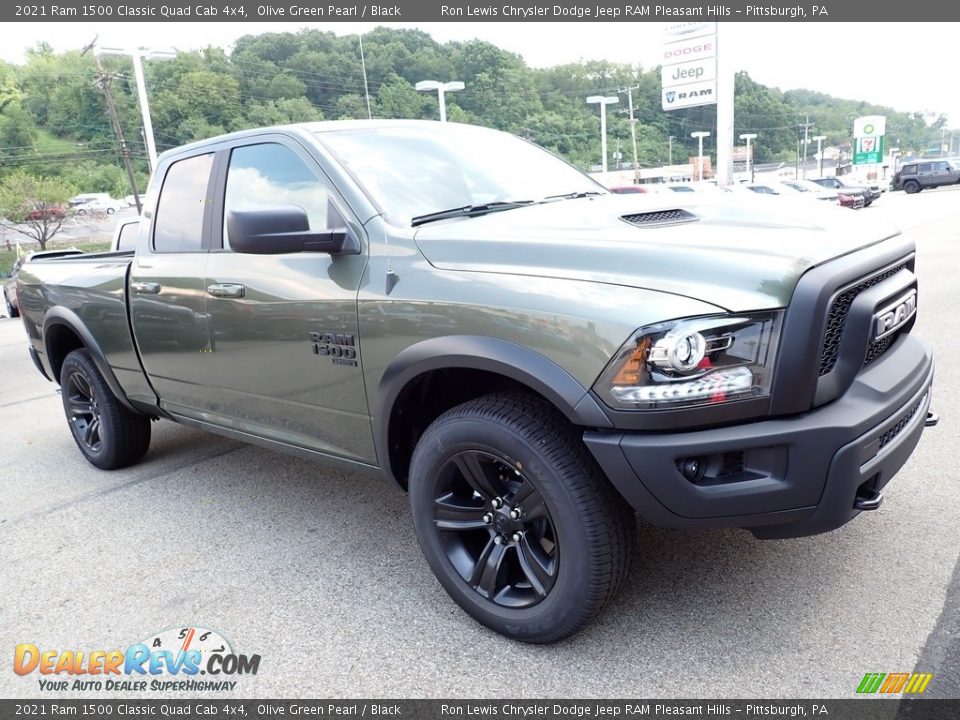 2021 Ram 1500 Classic Quad Cab 4x4 Olive Green Pearl / Black Photo #7