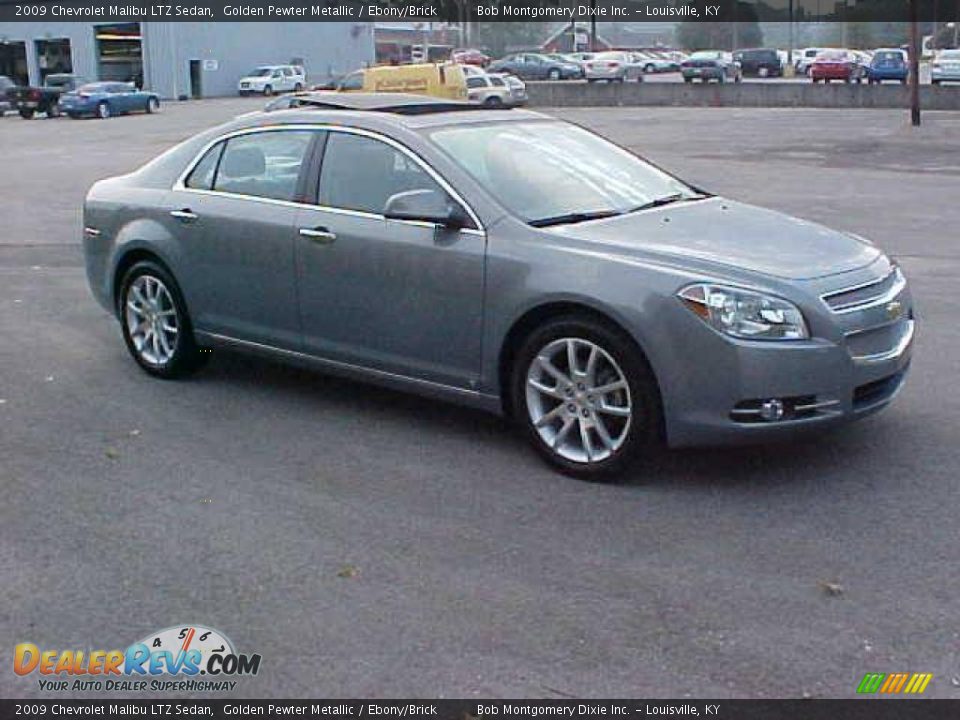 2009 Chevrolet Malibu LTZ Sedan Golden Pewter Metallic / Ebony/Brick Photo #3