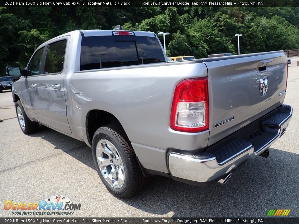 2021 Ram 1500 Big Horn Crew Cab 4x4 Billet Silver Metallic / Black Photo #3