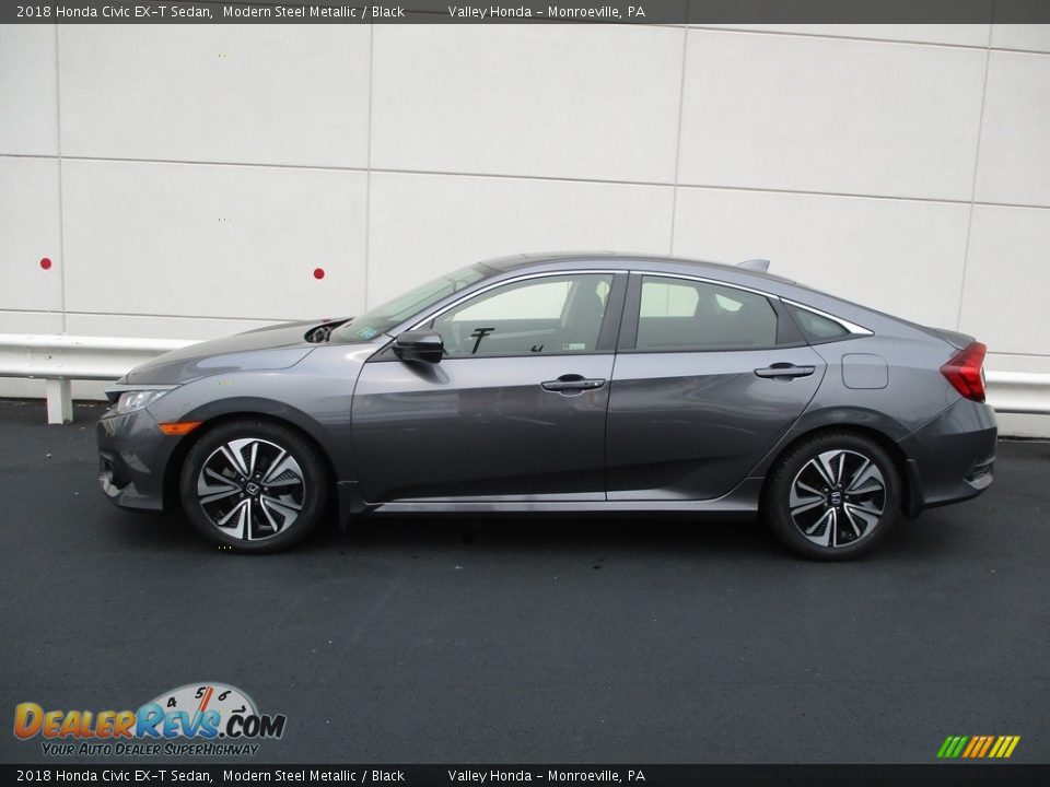 2018 Honda Civic EX-T Sedan Modern Steel Metallic / Black Photo #2