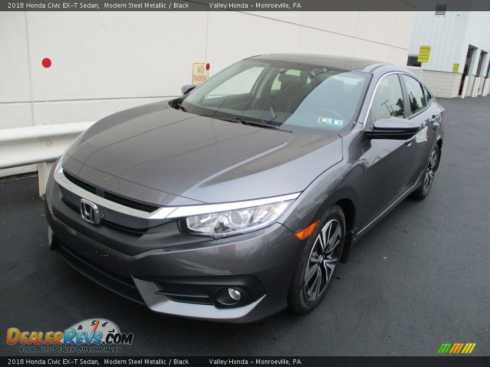 2018 Honda Civic EX-T Sedan Modern Steel Metallic / Black Photo #9