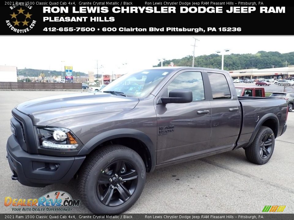 2021 Ram 1500 Classic Quad Cab 4x4 Granite Crystal Metallic / Black Photo #1