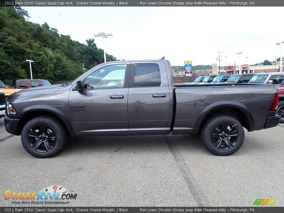 2021 Ram 1500 Classic Quad Cab 4x4 Granite Crystal Metallic / Black Photo #2