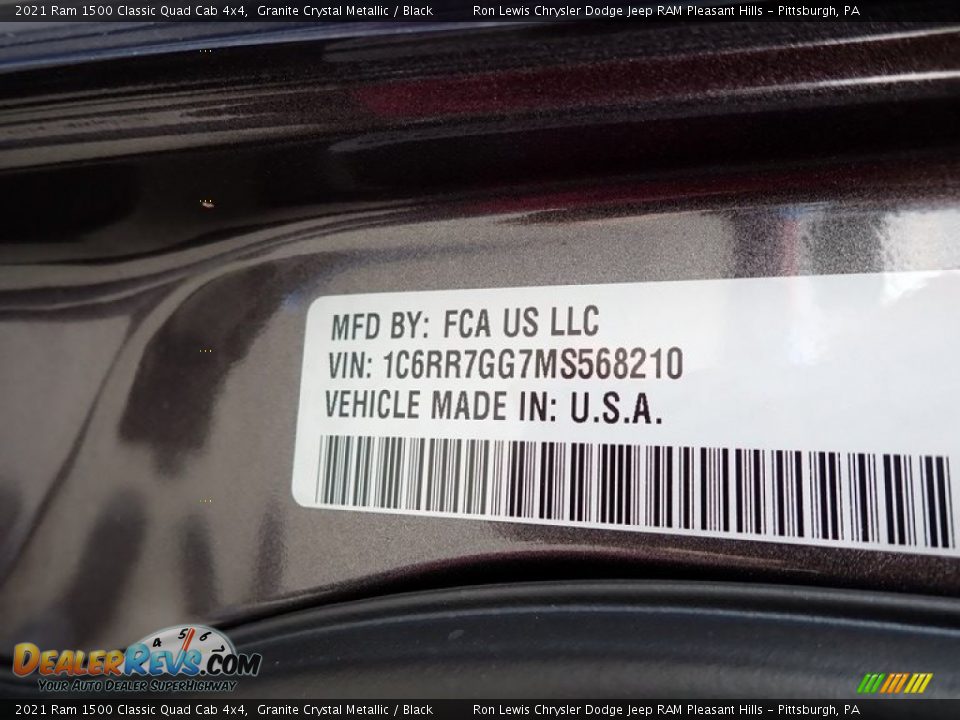 2021 Ram 1500 Classic Quad Cab 4x4 Granite Crystal Metallic / Black Photo #15