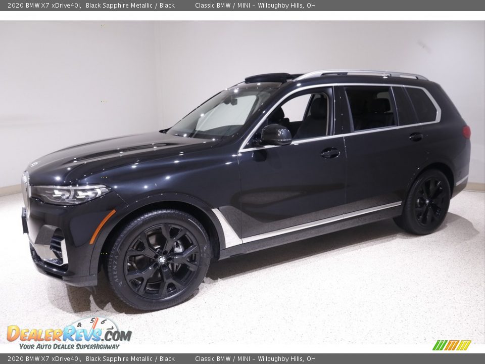 2020 BMW X7 xDrive40i Black Sapphire Metallic / Black Photo #3