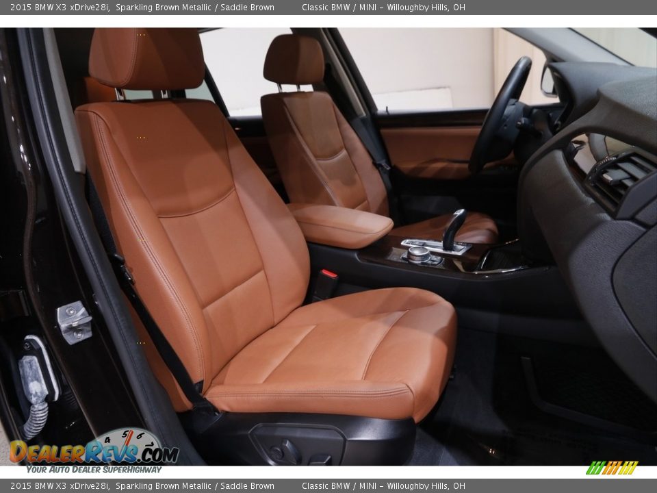 2015 BMW X3 xDrive28i Sparkling Brown Metallic / Saddle Brown Photo #17