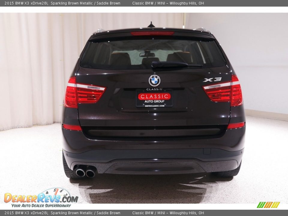 2015 BMW X3 xDrive28i Sparkling Brown Metallic / Saddle Brown Photo #20