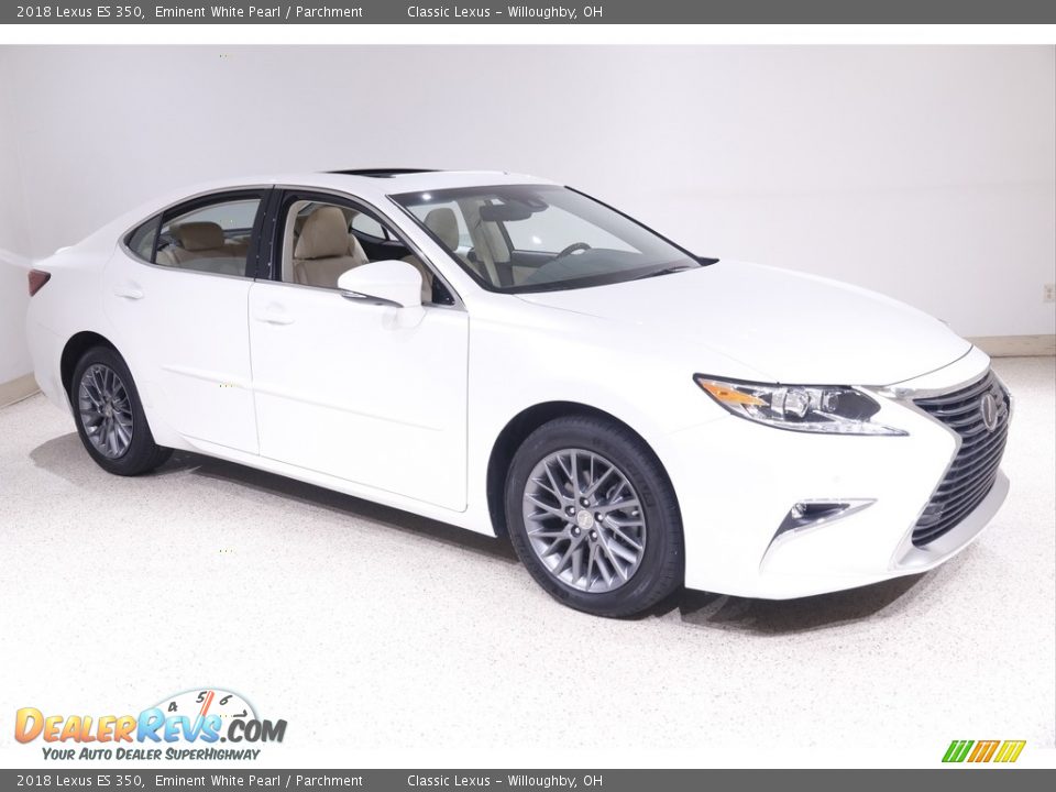 2018 Lexus ES 350 Eminent White Pearl / Parchment Photo #1