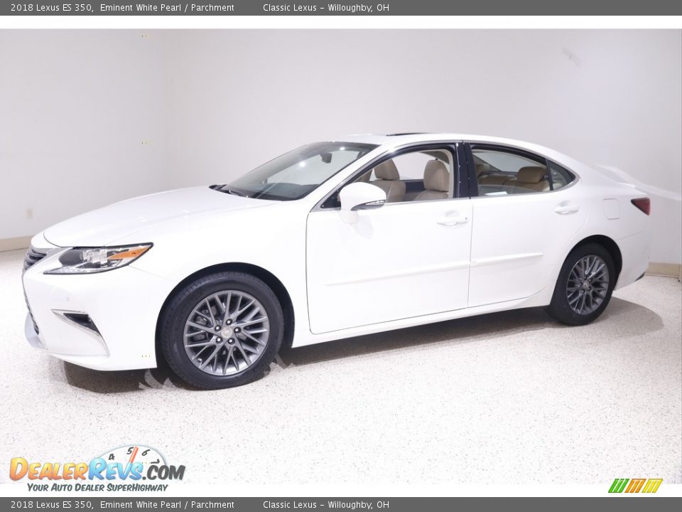 2018 Lexus ES 350 Eminent White Pearl / Parchment Photo #3