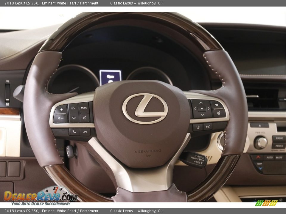 2018 Lexus ES 350 Eminent White Pearl / Parchment Photo #7