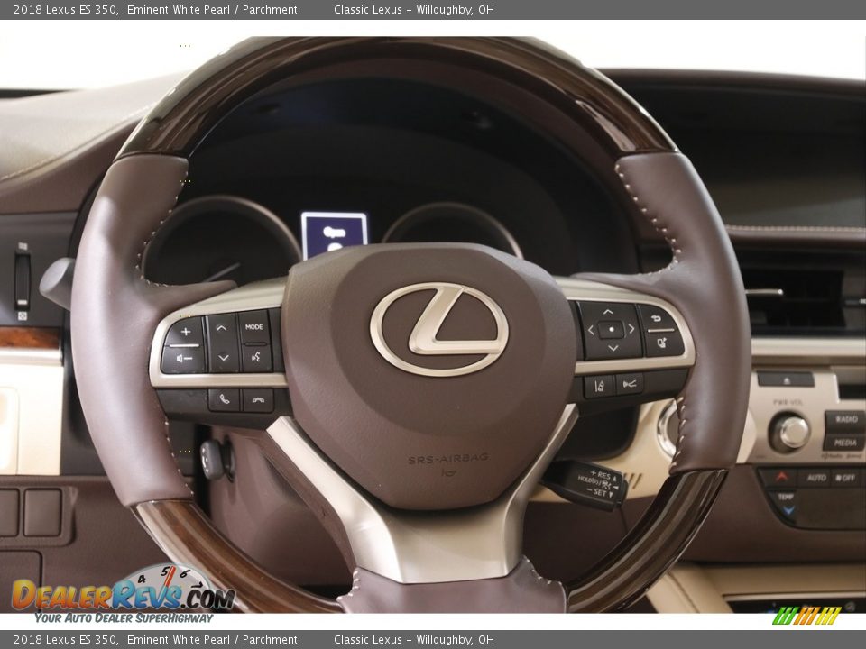 2018 Lexus ES 350 Eminent White Pearl / Parchment Photo #7