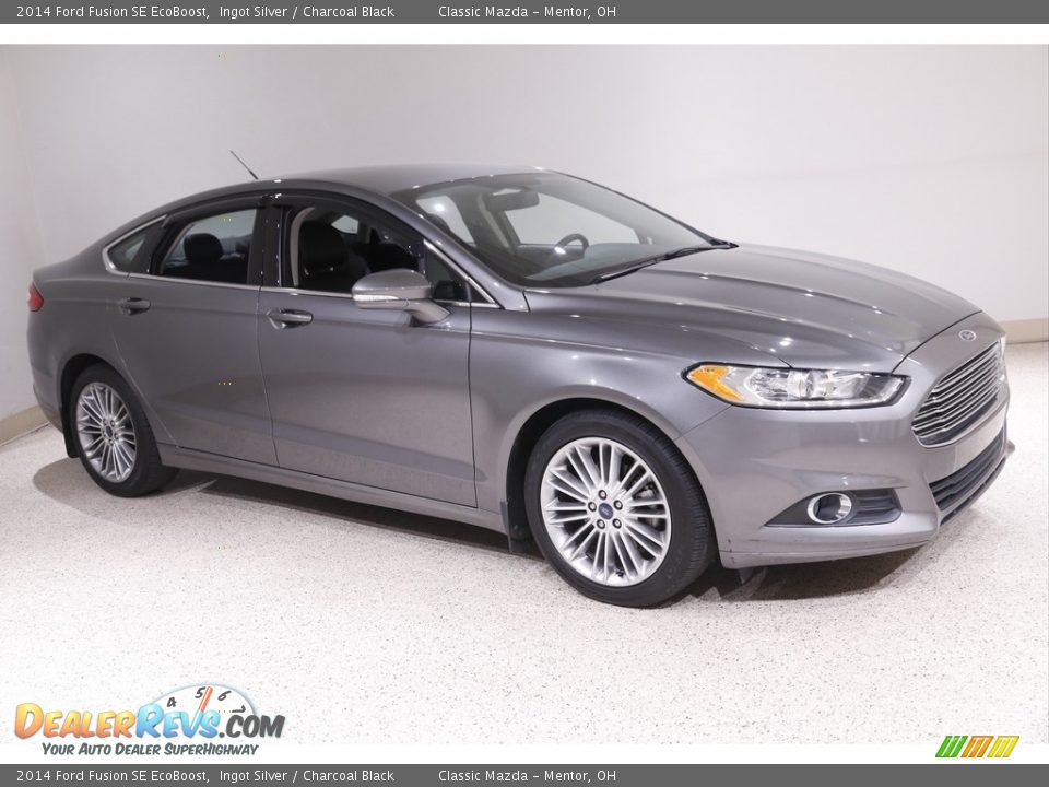 2014 Ford Fusion SE EcoBoost Ingot Silver / Charcoal Black Photo #1