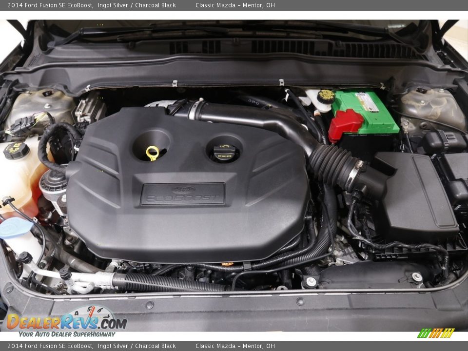 2014 Ford Fusion SE EcoBoost Ingot Silver / Charcoal Black Photo #17