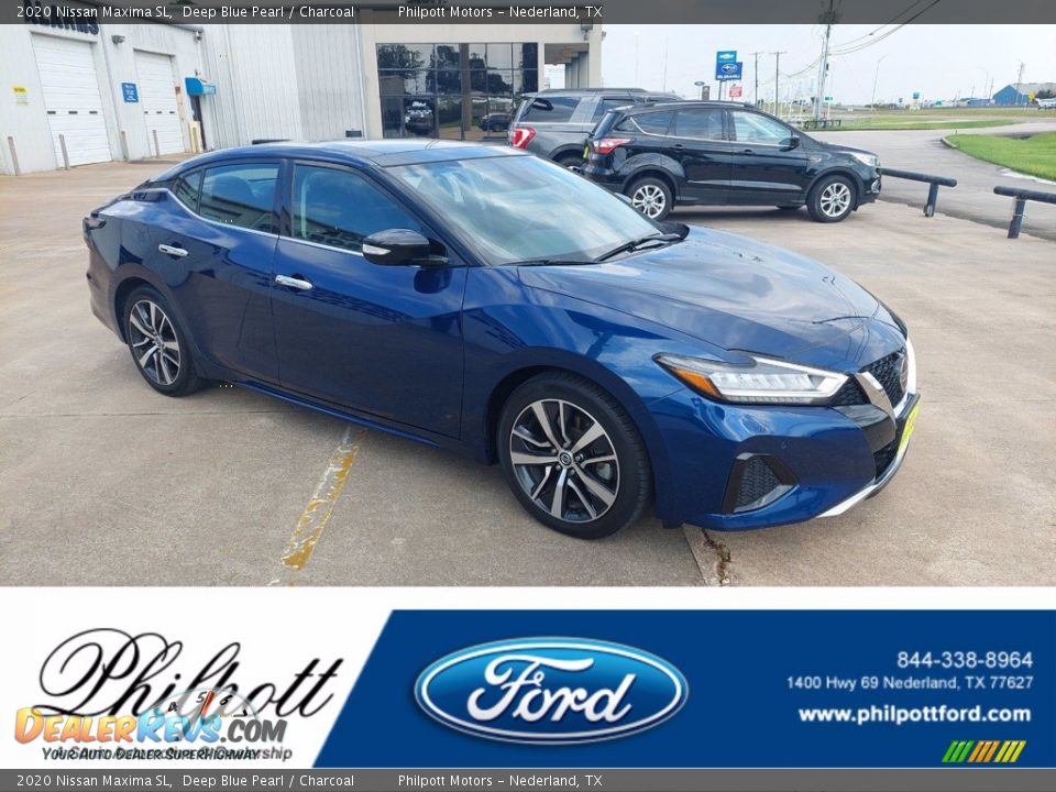 2020 Nissan Maxima SL Deep Blue Pearl / Charcoal Photo #1