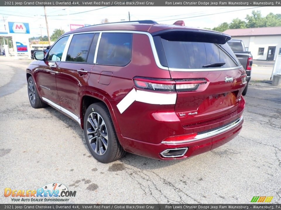 2021 Jeep Grand Cherokee L Overland 4x4 Velvet Red Pearl / Global Black/Steel Gray Photo #3