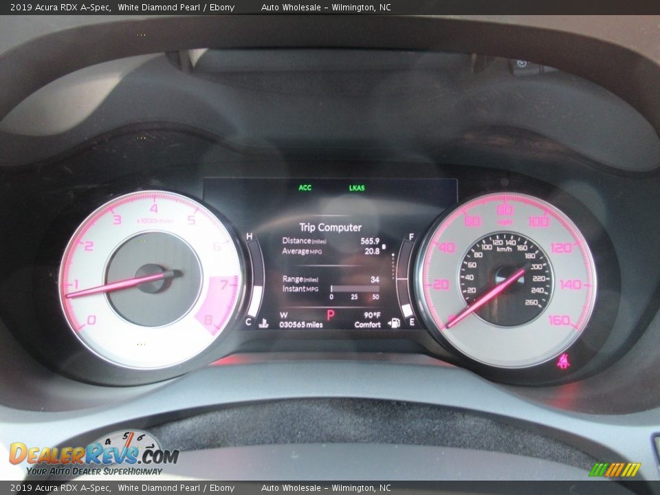 2019 Acura RDX A-Spec White Diamond Pearl / Ebony Photo #16