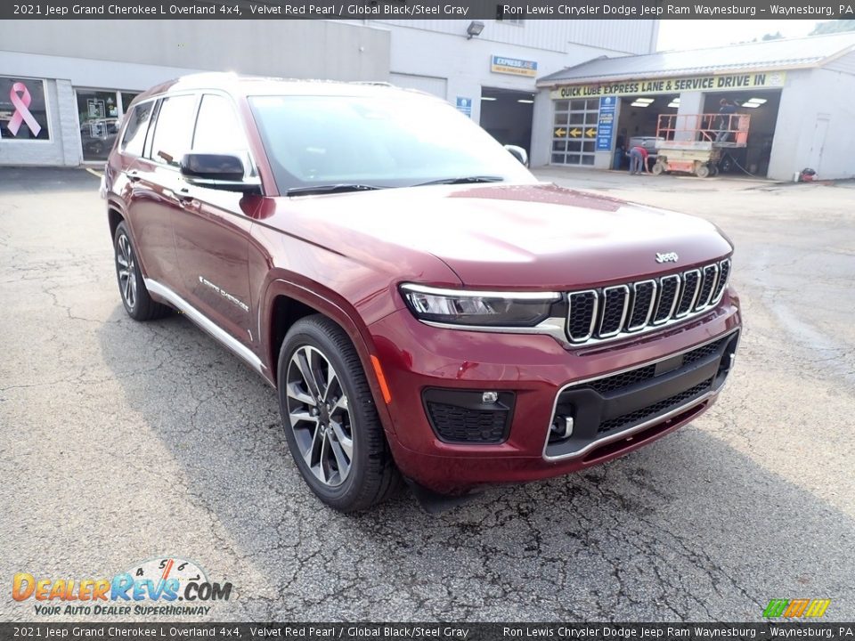 2021 Jeep Grand Cherokee L Overland 4x4 Velvet Red Pearl / Global Black/Steel Gray Photo #6