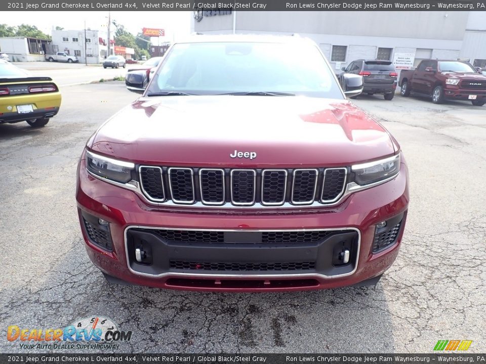 2021 Jeep Grand Cherokee L Overland 4x4 Velvet Red Pearl / Global Black/Steel Gray Photo #7