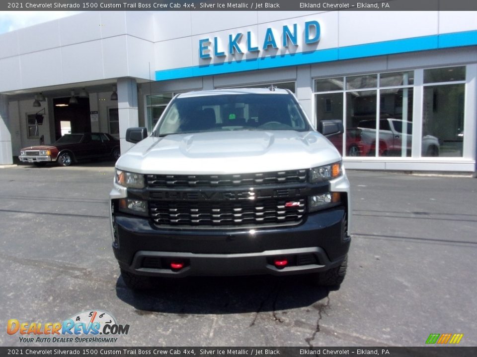 2021 Chevrolet Silverado 1500 Custom Trail Boss Crew Cab 4x4 Silver Ice Metallic / Jet Black Photo #8