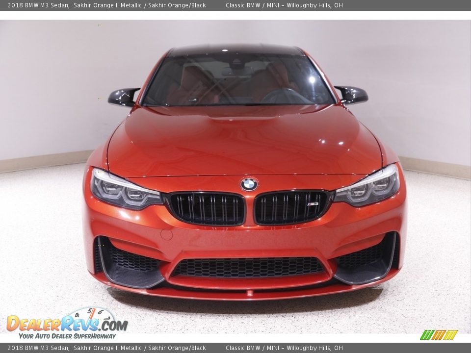 2018 BMW M3 Sedan Sakhir Orange II Metallic / Sakhir Orange/Black Photo #2