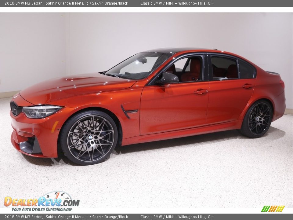 2018 BMW M3 Sedan Sakhir Orange II Metallic / Sakhir Orange/Black Photo #3