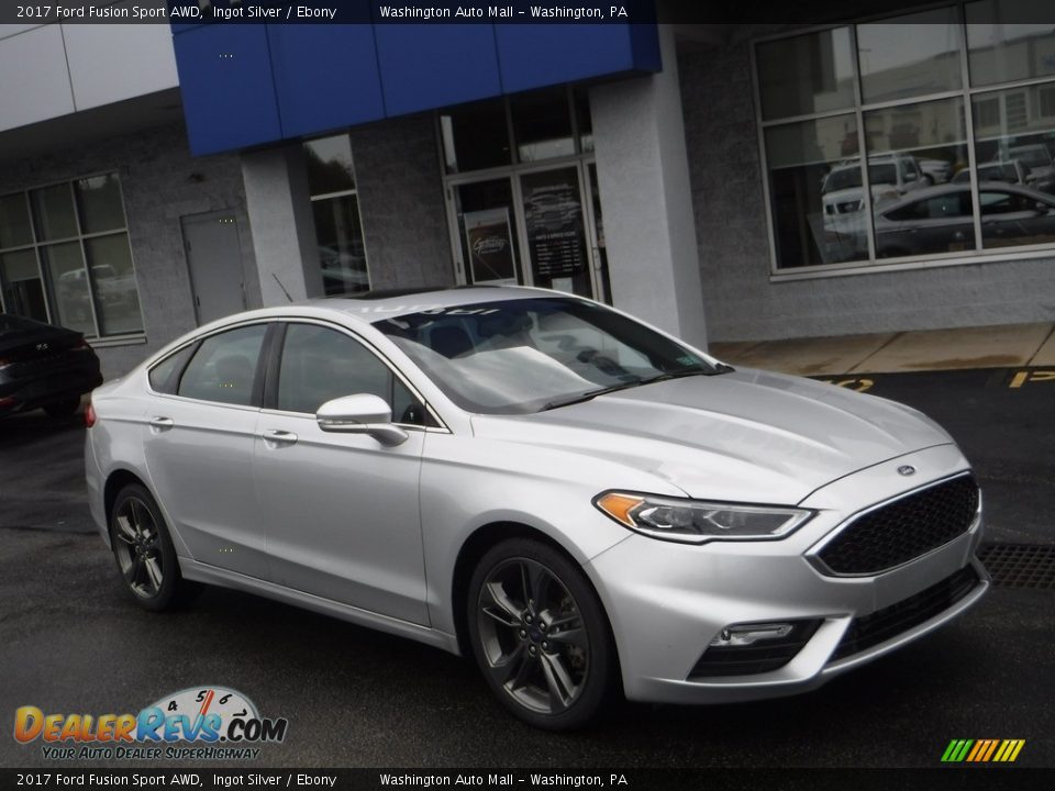 2017 Ford Fusion Sport AWD Ingot Silver / Ebony Photo #1