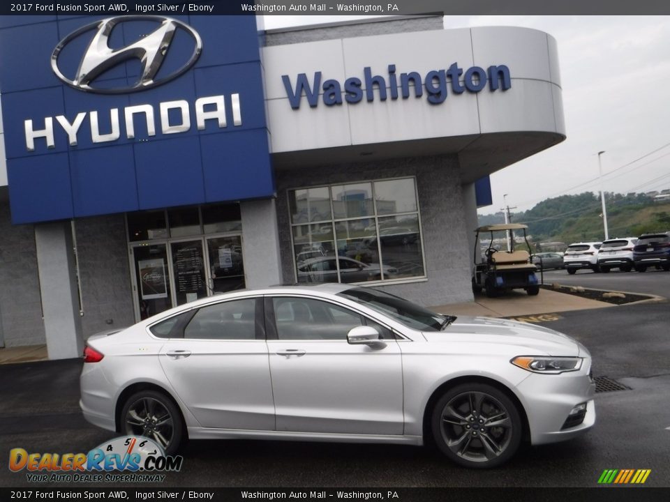 2017 Ford Fusion Sport AWD Ingot Silver / Ebony Photo #2