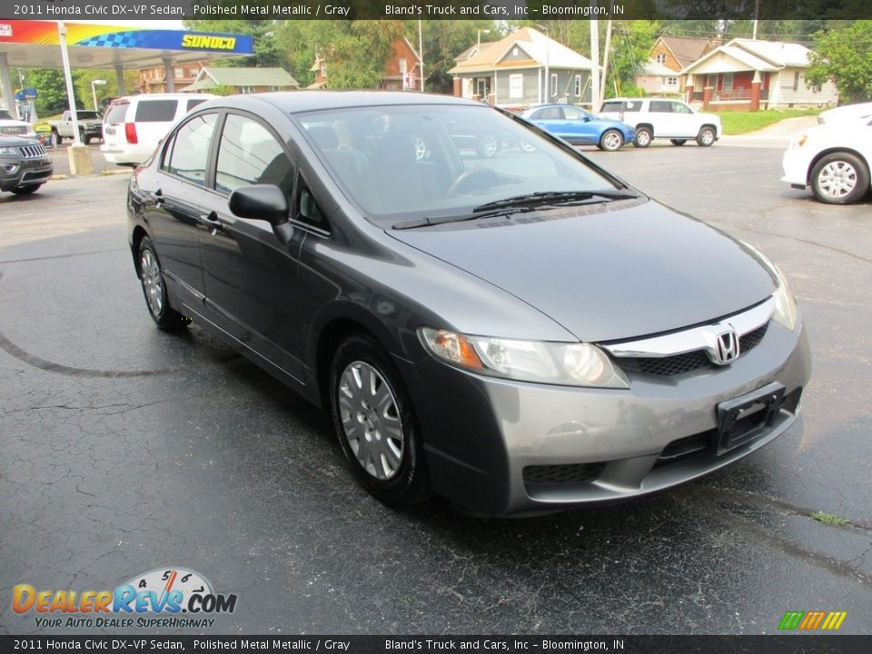 2011 Honda Civic DX-VP Sedan Polished Metal Metallic / Gray Photo #5