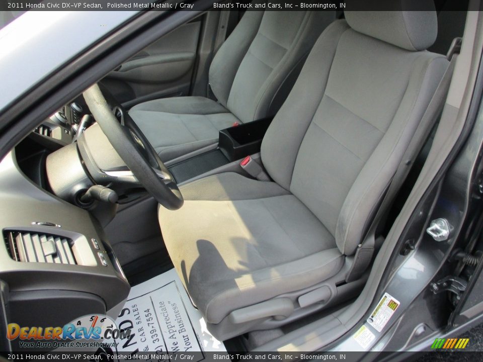 2011 Honda Civic DX-VP Sedan Polished Metal Metallic / Gray Photo #6